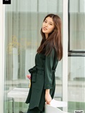 SIW Siwen media 062 small fragrant wind dark green pure cotton temperament small foot pants two - Zhen zhen(65)